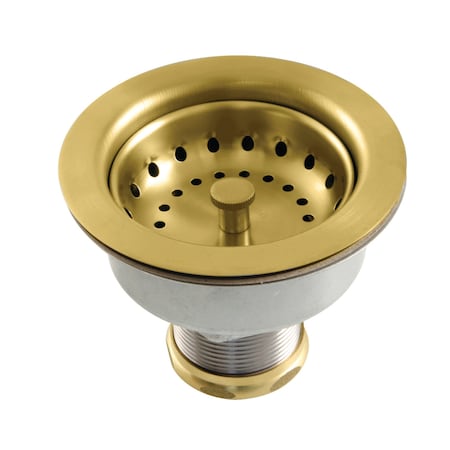 Gourmet Scape K112BB Snap-N-Tite Sink Basket Strainer, Brushed Brass K112BB